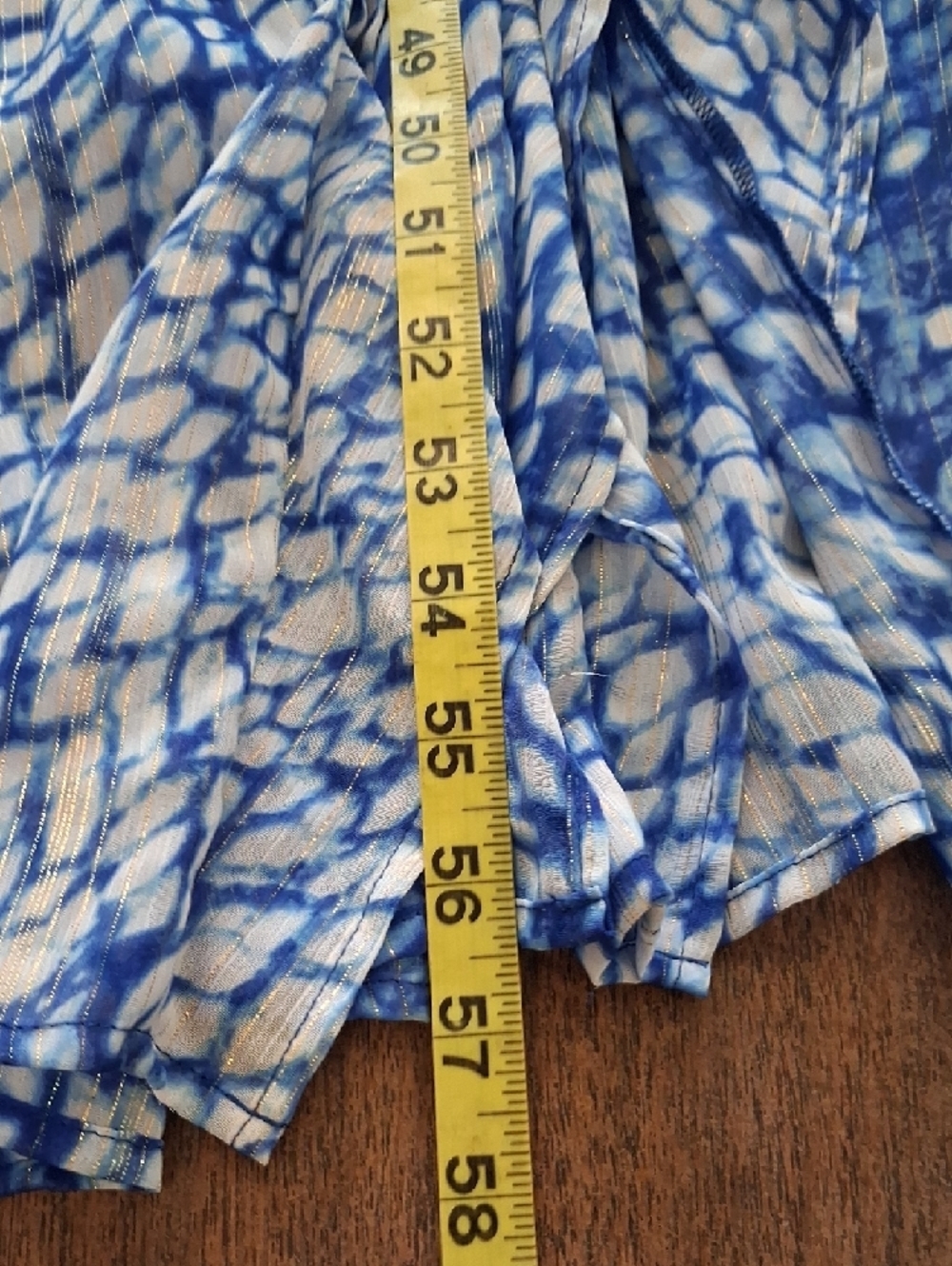 Michael Kors Blue Printed Sleeveless Maxi Dress Size Extra Small - Picture 8 of 9